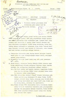 Press Release Departemen Kesehatan RI Nomor : 1022/B/77 tentang keracunan akibat pencemaran oleh ...