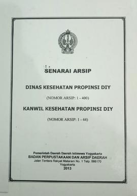 Dinas Kesehatan Propinsi DIY Buku 1