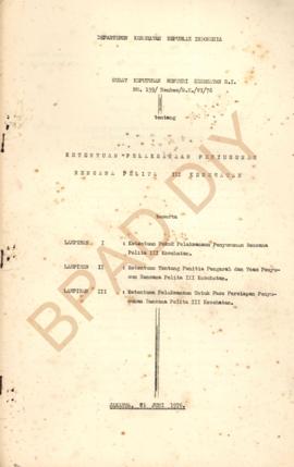 Surat Keputusan Menteri Kesehatan RI Nomor 159/Menkes/SK/VI/76 tentang ketentuan pelaksanaan peny...