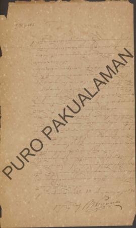 Laporan : Perihal 3 surat keterangan pengolahan tanah dan sawah yang diserahkan kepada K.P.H. Nat...