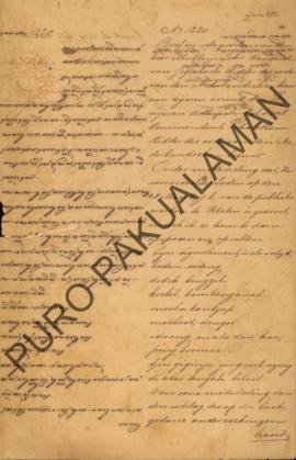 Surat pemberitahuan Tuwan Mulemester kepada K.P.A Paku Alam perihal buron bernama Sodik beserta c...