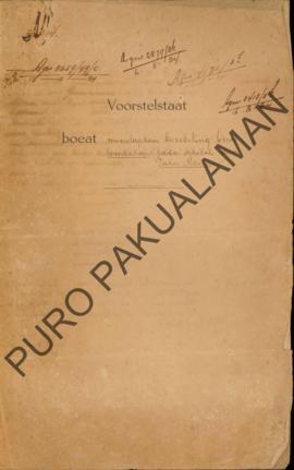 Daftar voorstelstaat (usul) buat menetapkan kweekeling (guru) buat tambahan pada Sekolah Desa Pak...