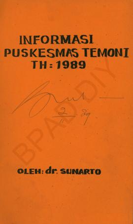 Laporan Peranan Paramedis Puskesmas Temon I Tahun 1988, 1989