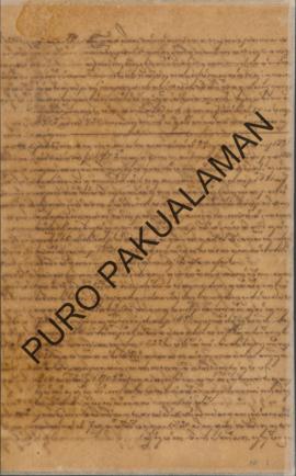 Raden Demang Atmapawira, wakil Dhistrik Sogan kepada Pemerintah Pakualaman. Surat tanggal 10 Mare...