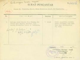 Salinan surat Kepala Biro Khusus, Hubungan Luar Negeri, Departemen Kesehatan R.I. kepada Perwakil...