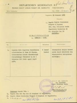 Laporan Data Kegiatan Pemeriksaan Laboratorium RS. Umum, RS. Khusus, Laboratorium Klinik Mikrobio...