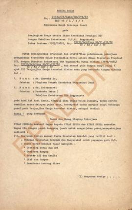 Berita Acara Nomor 01934/IV/Sekr/BD/074/81 tentang perubahan                                     ...