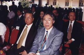 Tampak Bapak Cosmas Batubara beserta tamu undangan dalam acara pengambilan sumpah dan pelantikan ...