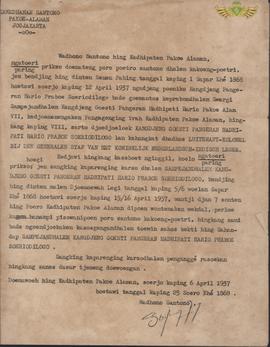 Berkas tentang Surat Undangan dalam rangka Penobatan (Jumenengan) Paku Alam VIII.