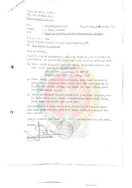 Berkas surat perihal Laporan Pindah Tempat (Kantor), Pergantian Pimpinan dan Penerbitan Surat Kab...