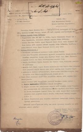 Surat dari Pengurus Daerah Front Nasional DIY, kepada Biro Sekretariat Hansip DIY, tentang Susuna...