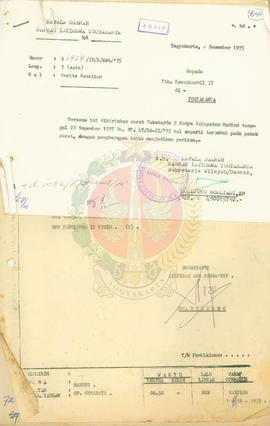 Bendel berita duka/kematian tahun 1974/1975 atas meninggalnya Pejabat Pemerintahan.