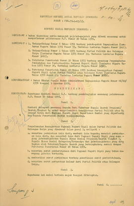 Keputusan Menteri Sosial RI No. Peg. 7C-1-15/15 tentang Pendelegasian wewenang pelaksanaan PP No....