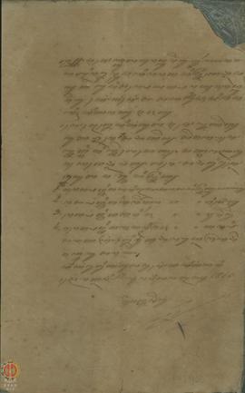 Surat laporan dari Raden Tumenggugng Suranagara kepada raden Tumenggung Hanggawangsa tertangggal ...