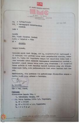 Berkas surat perihal penyelesaian masalah PT. Radio EMC dengan melakukan perubahan nama menjadi P...