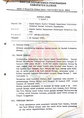 Surat dari Kepala Kantor Departemen Penerangan Kabupaten Sleman kepada Kepala Kantor Wilayah Depa...