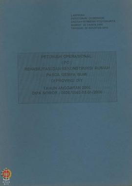 Petunjuk Opersional (PO) Rehabilitasi dan Rekonstruksi Rumah Pasca Gempa Bumi di Provinsi Daerah ...