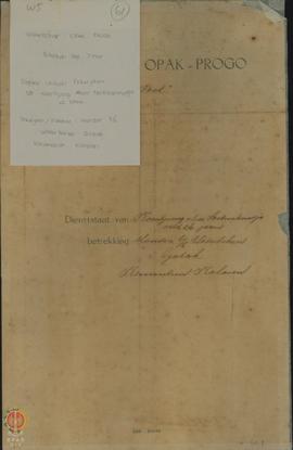 Daftar uraian pekerjaan Sdr. Koentjoeng alias Sastroatmodjo mandor Waterbeheer Gatak Kecamatan Ka...