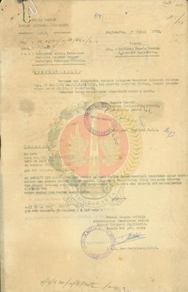 Telegram dari Gubernur Sulawesi Selatan memohon informasi sehubungan terjadinya bentrokan antar m...