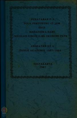 Laporan Penyelenggaraan Penataran P-4 Pola Pendukung 45 Jam bagi Mahasiswa baru Sekolah Tinggi Ek...