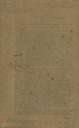 Salinan Surat dari Asisten Pandji Kembangaroem yang disalin oleh Mantri Boekhouder  C.W.K ditujuk...