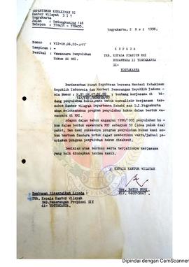 Bendel surat permohonan waktu/jadwal penyiaran program penyuluhan hukum dalam bentuk wawancara di...