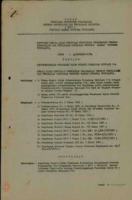 Berkas Penyelenggaraan Penataran P-4 Calon Pelatih Permainan Simulasi P-4.