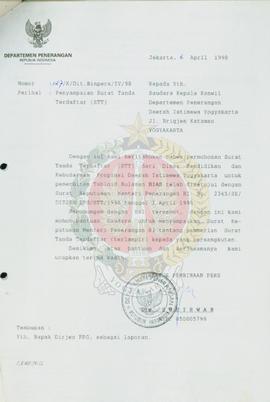 Surat Tanda Terdaftar Stt Dinas Perpustakaan Dan Arsip Daerah Daerah Istimewa Yogyakarta