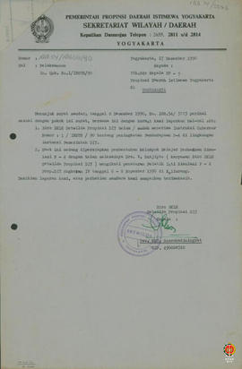 Surat dai Kepala Biro BKLH Setwilda Propinsi DIY kepada Kepala BP7 Propinsi DIY perihal penerimaa...