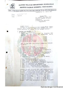 Surat dari Kepala Kantor Wilayah Departemen Penerangan Provinsi Daerah Istimewa Yogyakarta kepada...