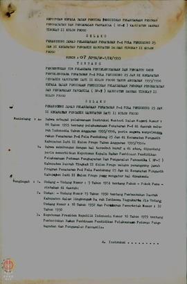    Surat Keputusan No. 07/KPTS/BP-7/IX/1995 tanggal 19 Oktober tentang Pembentukan Tim Pelaksana...