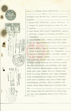 Akte Notaris Pendirian Yayasan Sosial Pembangunan di Yogyakarta