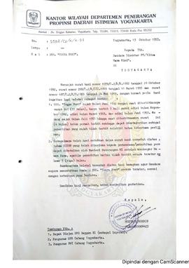 Berkas surat perihal himbauan untuk menerbitkan Surat Kabar Harian “Yogya Post” kembali.