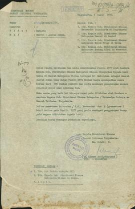 Persiapan dan usaha untuk mensukseskan/ memenangkan Pemilu 1977