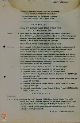    Surat Keputusan No: 06/KPTS/BP-7/1991 Tgl 1 Juli tentang Penunjukan Tim Yuri/Pelaksana Teknis...