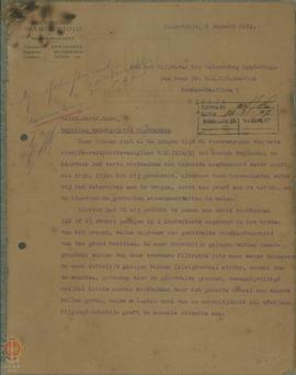 Surat dari Onderneming Wanoedjojo kepada Kepala Dinas Teknis Waterschap “Opak-Progo”, Tuan Ir. H....