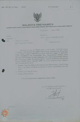 Berkas surat perihal laporan penggunaan/pemanfaatan dana pengembalian pokmas Tahun Anggaran 2006 ...