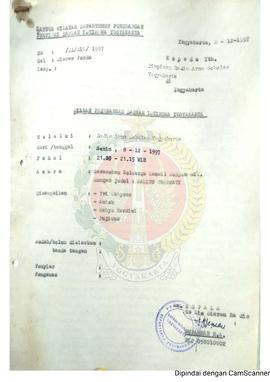 Bendel Naskah Siaran Penerangan Daerah Daerah Istimewa Yogyakarta melalui Radio Republik Indonesi...
