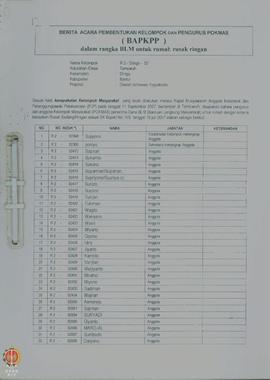 Berita Acara Pembentukan Kelompok dan Pengurus Kelompok Masyarakat (Pokmas) (BAPKPP) dalam rangka...