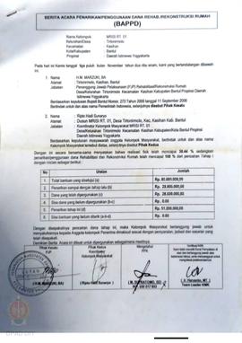 Berita Acara Penarikan/Penggunaan Dana Rehabilitasi/Rekonstruksi Rumah (BAPPD) Rusak Berat, Nama ...
