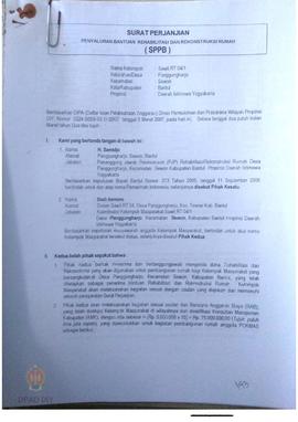 Surat Perjanjian Penyaluran Bantuan Rehabilitasi dan Rekonstruksi Rumah (SPPB),  Nama Kelompok Sa...