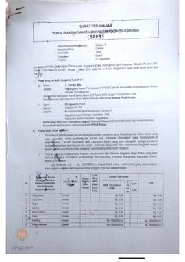Surat Perjanjian Penyaluran Bantuan Rehabilitasi dan Rekonstruksi Rumah (SPPB),  Nama Kelompok Ca...