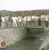 Jembatan di atas Selokan Mataram, Bendung Harjosari, Sungai Opak, Prambanan.