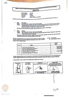 Berita Acara Penarikan/Penggunaan Dana Rehabilitasi/Rekonstruksi Rumah (BAPPD) Rusak Berat, Nama ...