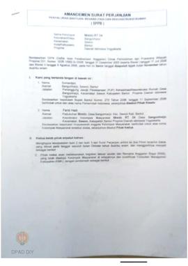 Amandemen Surat Perjanjian Penyaluran Bantuan Rehabilitasi dan Rekonstruksi Rumah (SPPB),  Nama K...