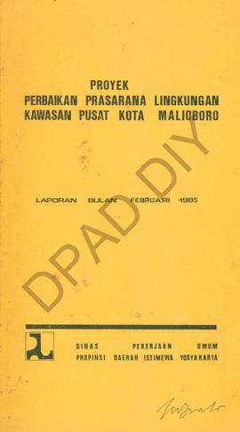 Proyek perbaikan prasarana Lingkungan kawasan pusat kota Malioboro, tahun Anggaran 1983/1984, 198...