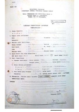 Laporan dari Balai Pengawasan dan Sertifikasi Benih II Satuan Tugas DIY tentang Hasil Pemeriksaan...