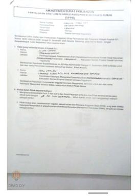 Amandemen Surat Perjanjian Penyaluran Bantuan Rehabilitasi dan Rekonstruksi Rumah (SPPB),  Nama K...