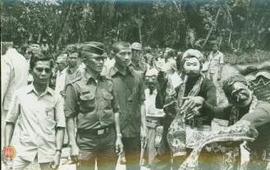 Tampak pemain jatilan sedang menghibur tamu/ rombongan penilai lomba PKK di Sleman