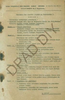 Surat dari Dinas PU Propinsi DIY tentang peraturan dan syarat – syarat (Bestek en voorwarden ) un...